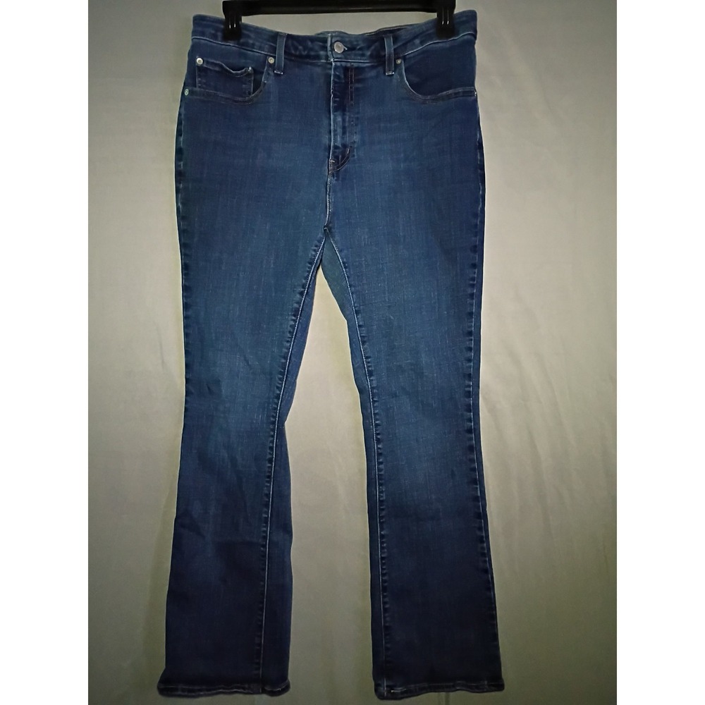 Levis 725 High Rise Bootcut Jeans Womens 33 33x31 Blue Denim Medium Wash Stretch